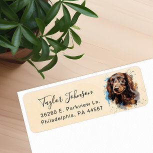 Dachshund Return Address Label