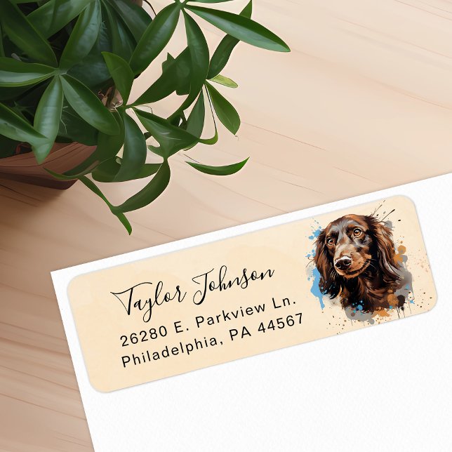 Dachshund Return Address Label (Creator Uploaded)