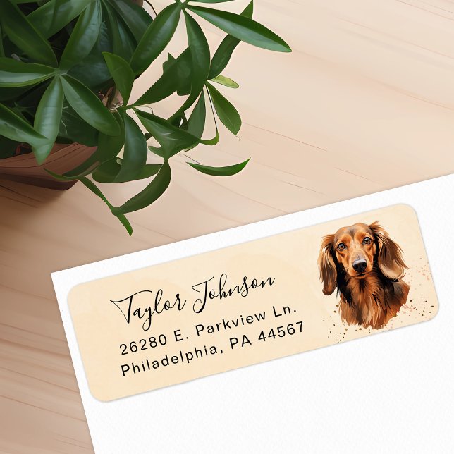 Dachshund Return Address Label (Creator Uploaded)