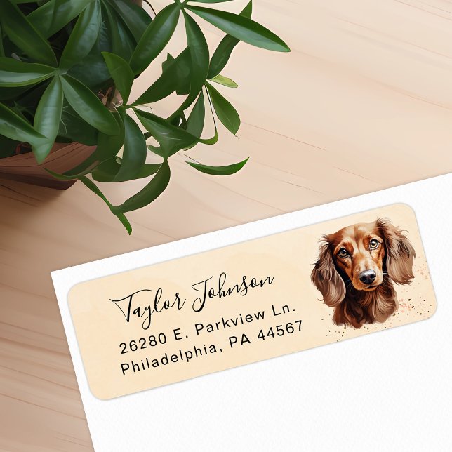 Dachshund Return Address Label (Creator Uploaded)