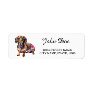 Dachshund Return Address Label