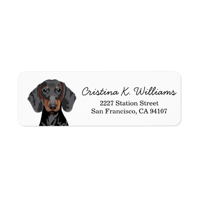 Dachshund Return Address Label (Front)