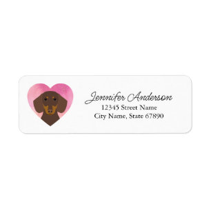 Dachshund Return Address Label