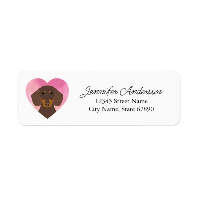 Dachshund Return Address Label (Front)