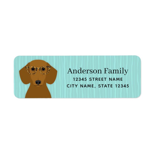 Dachshund Return Address Labels (Front)