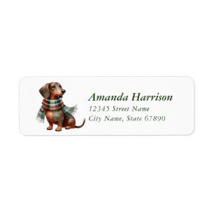 Dachshund Return Address Labels