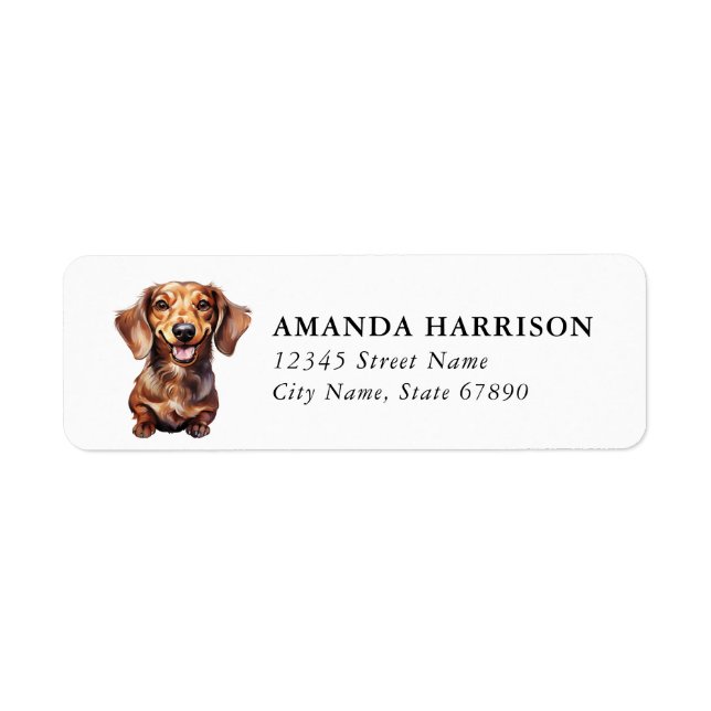 Dachshund Return Address Labels (Front)