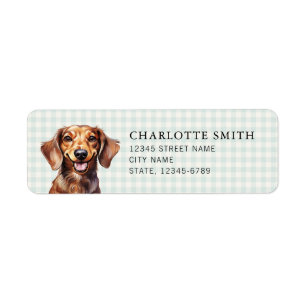 Dachshund Return Address Labels
