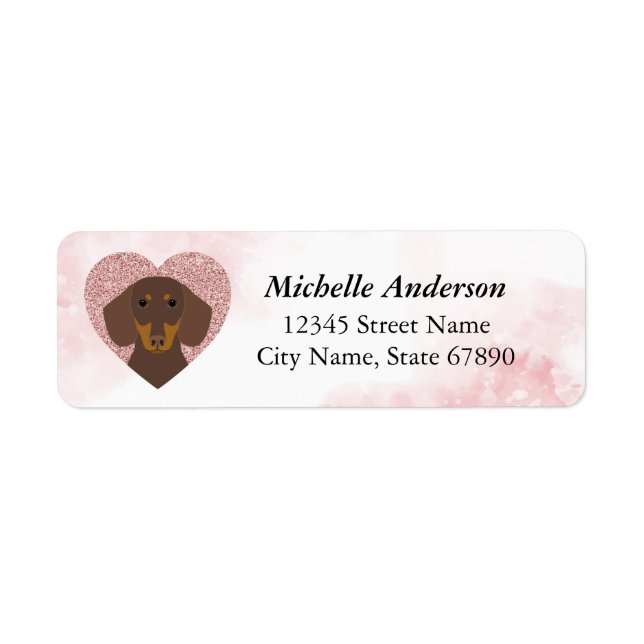 Dachshund Return Address Labels (Front)