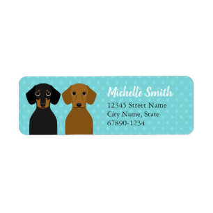 Dachshund Return Address Labels