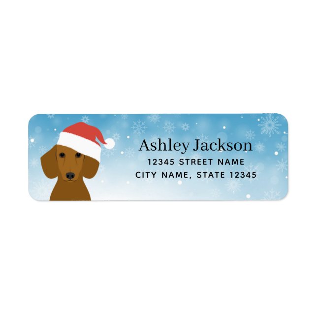 Dachshund Return Address Labels (Front)