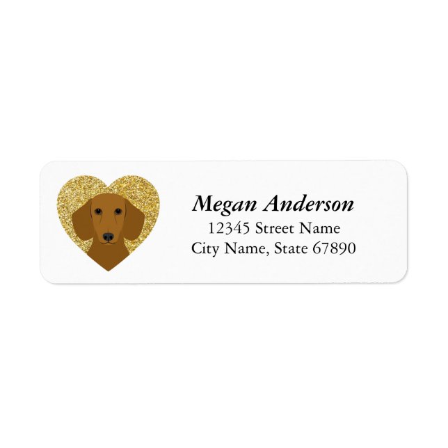Dachshund Return Address Labels (Front)