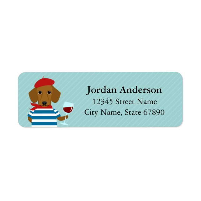 Dachshund Return Address Labels (Front)