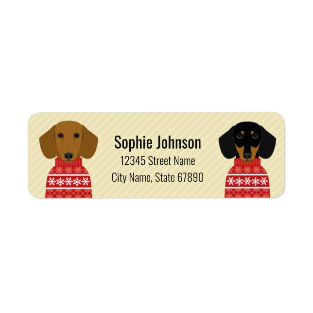 Dachshund Return Address Labels (Front)