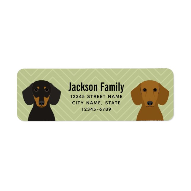 Dachshund Return Address Labels (Front)