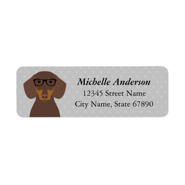 Dachshund Return Address Labels (Front)