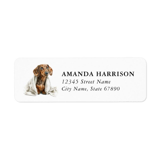 Dachshund Return Address Labels (Front)