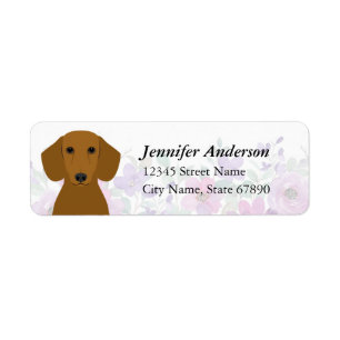 Dachshund Return Address Labels