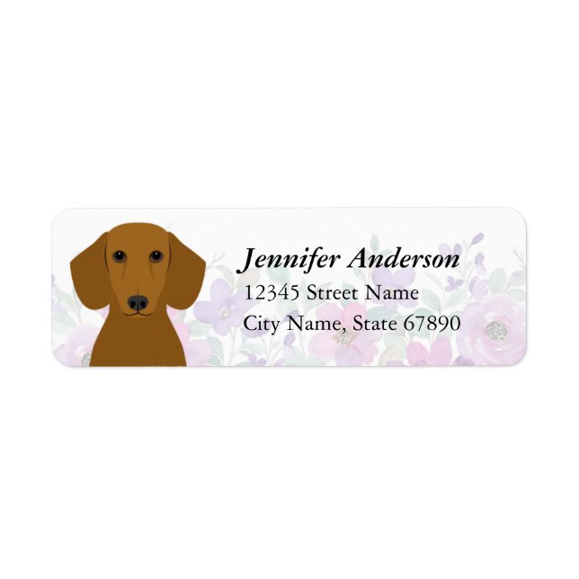 Dachshund Return Address Labels (Front)
