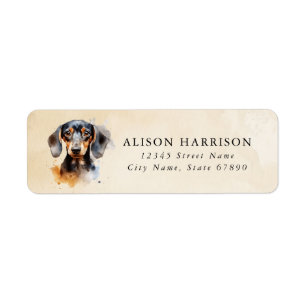 Dachshund Return Address Labels