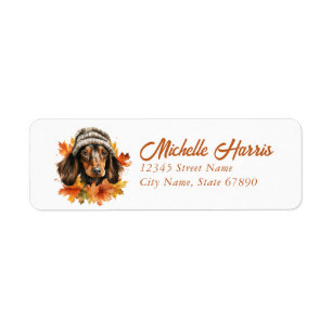 Dachshund Return Address Labels