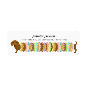 Dachshund Return Address Labels
