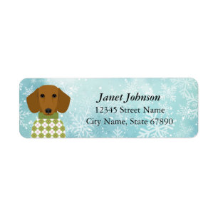 Dachshund Return Address Labels