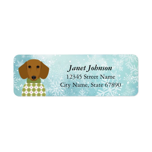 Dachshund Return Address Labels (Front)