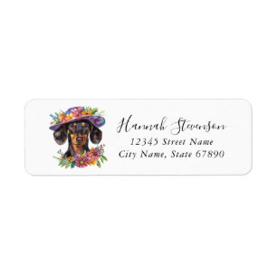 Dachshund Return Address Labels