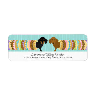 Dachshund Return Address Labels