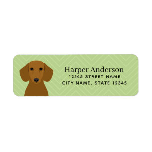 Dachshund Return Address Labels