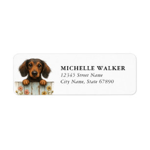 Dachshund Return Address Labels