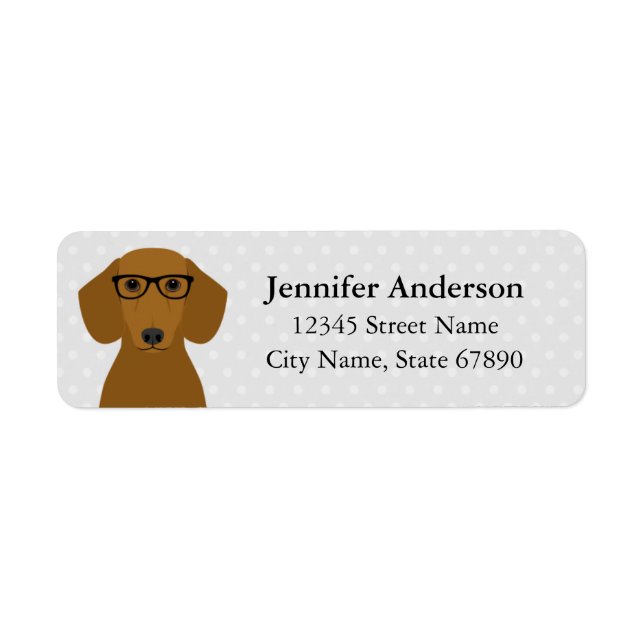 Dachshund Return Address Labels (Front)