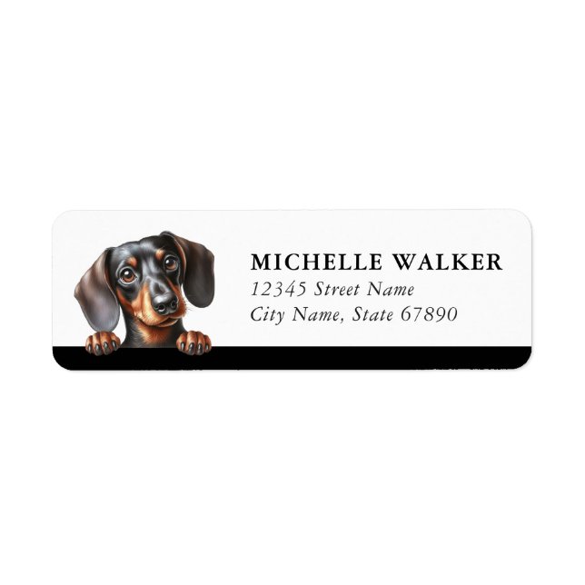 Dachshund Return Address Labels (Front)