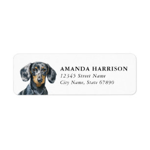 Dachshund Return Address Labels