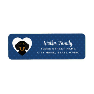 Dachshund Return Address Labels