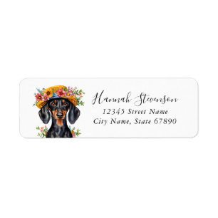 Dachshund Return Address Labels
