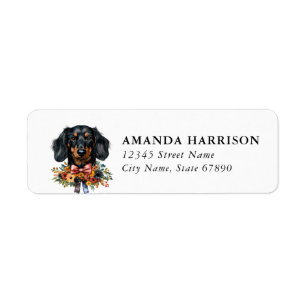 Dachshund Return Address Labels