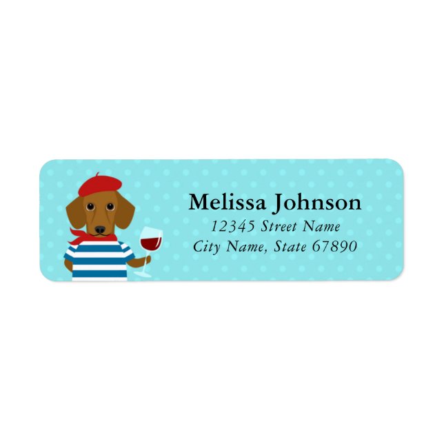 Dachshund Return Address Labels (Front)