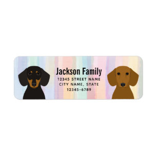 Dachshund Return Address Labels