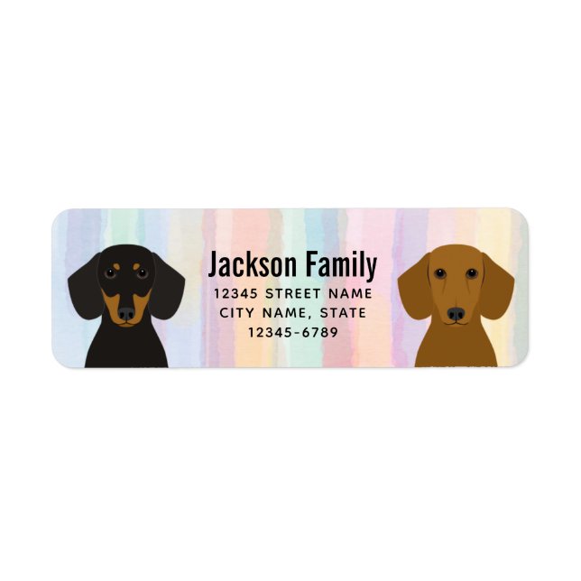 Dachshund Return Address Labels (Front)