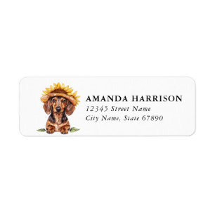 Dachshund Return Address Labels