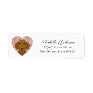 Dachshund Return Address Labels