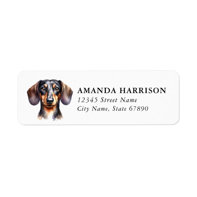 Dachshund Return Address Labels (Front)