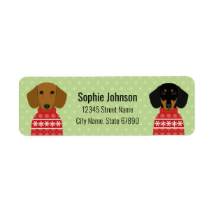 Dachshund Return Address Labels