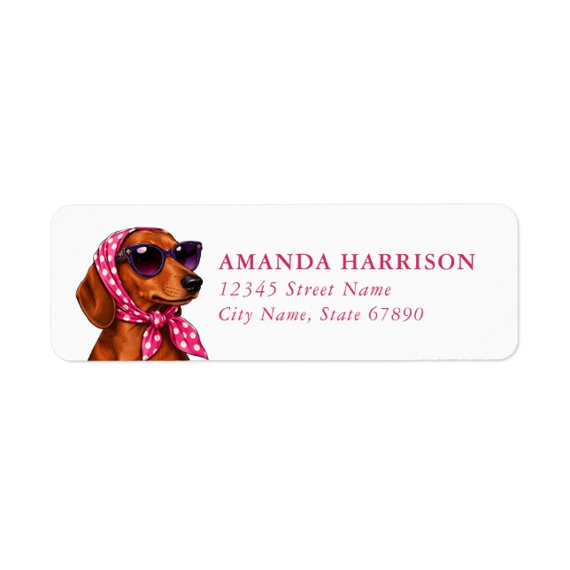 Dachshund Return Address Labels (Front)