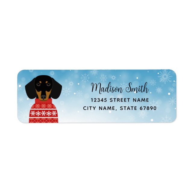 Dachshund Return Address Labels (Front)