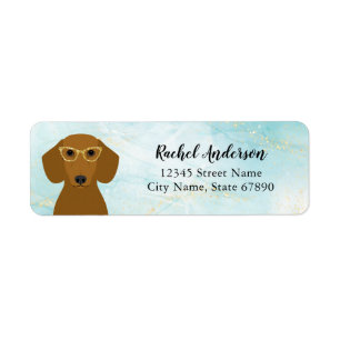 Dachshund Return Address Labels