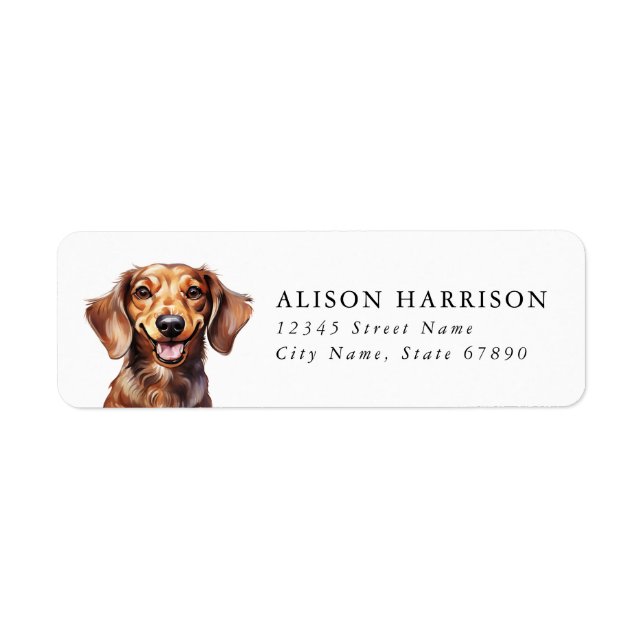 Dachshund Return Address Labels (Front)