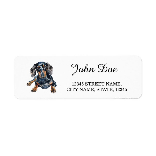 Dachshund Return Address Return Address Label (Front)